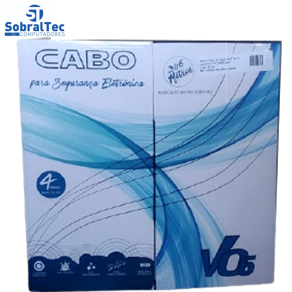 Metro Cabo De Rede Mk2 VO6 Tecno 23AWG UTP Cat5E Azul